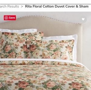 Pottery Barn floral duvet